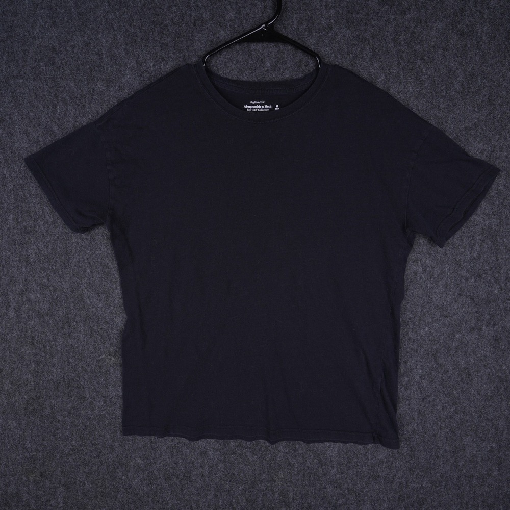 Abercrombie & Fitch Boyfriend Tee Womens M Black Excellent Soft A&F Collection